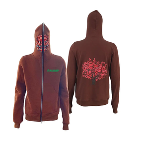 Nouveaux sweats à capuche unisexes personnalisés en gros, 500 GSM, entièrement zippés, 100% coton molletonné/éponge française, avec impression en relief - Product Image 1
