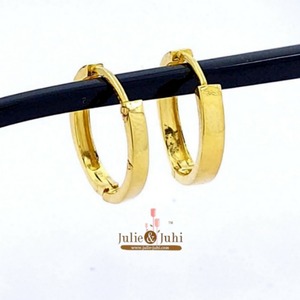 Elegante Pendiente de Oro Puro de 22K para Mujer que Resalta el Brillo Mate Suave para Looks Elegantes de Moda Accesorios de Novia Aniversario - Product Image 1