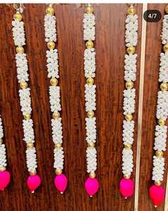 Guirlande de lotus en bois de sola écologique et durable, jasmin, toran, pour Noël, mariage, nouvel an, décoration de porte, taille personnalisable, indien - Product Image 1