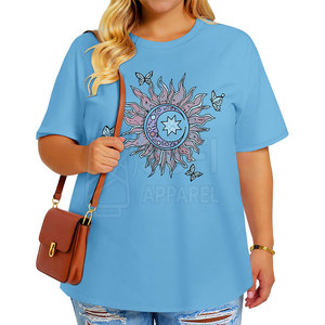 T-shirt décontracté pour femme, grande taille, style estival, uni, tricoté, respirant, séchage rapide, 100% coton, confortable - Product Image 5