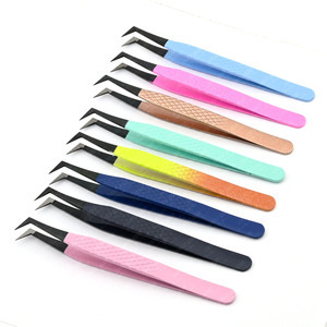 New Arrival ultra fine x-tip Volume lash extension tweezer fiber boot tip tweezers for <b>eyelash</b> extensions pointed tip tweezer - Product Image 4