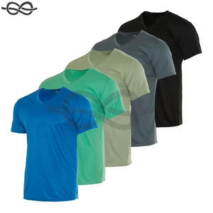 Camisetas de rendimiento con cuello en V para hombre, camisetas de manga corta Dry Fit para entrenamiento Premium y ropa activa, camisetas de estilo cómodo - Product Image 6