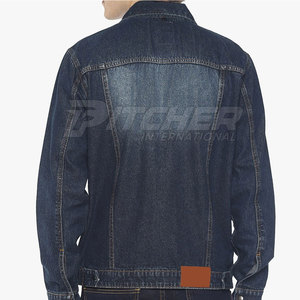 Precio bajo Alta calidad Logotipo personalizado Frontal Impreso Ecológico Reversible Hombres Jeans Chaqueta Tallas grandes Chaqueta de invierno - Product Image 2