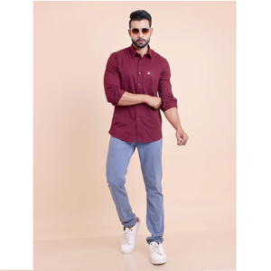 เสื้อถักแขนยาวพรีเมี่ยมสำหรับผู้ชาย, เสื้อเชิ้ตแขนยาวคลาสสิกสวมใส่สบายอเนกประสงค์เหมาะสำหรับโอกาสทางการ - Product Image 1