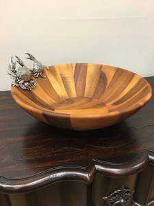 SMART PERFECT VERSÁTIL ARTESANÍA Tazón de masa de madera hecho a mano para frutas o ensaladas Tazón de granja rústico vintage de alta calidad - Product Image 6