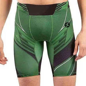 Short de compression en polyester de qualité supérieure Personnaliser la conception Imprimé Liner Gym Short de course pour hommes - Product Image 1