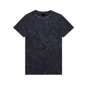 Camiseta de Hombre con Estampado Personalizado OEM 2025, Lavada al Ácido, 100% Algodón, Informal, Vintage, Gruesa, Holgada - Product Image 6