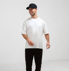 Cómoda Camiseta con cuello redondo para hombre, manga corta, ropa deportiva, ropa deportiva, camiseta de gran tamaño para hombre, camiseta lisa - Product Image 6