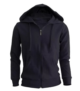 Veste à capuche zippée lourde pour hommes 100% coton sweat à capuche à fermeture éclair complète hiver motif 3D MS-HD-1107 chaud - Product Image 1