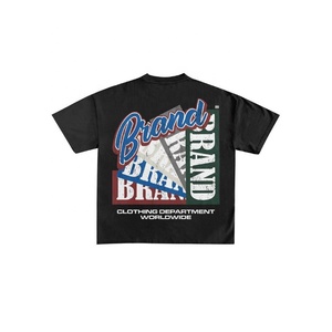 เสื้อยืดสตรีทแวร์ผู้ชายไซส์ใหญ่ พิมพ์ลายสกรีน โลโก้สั่งทำได้ ขายส่ง ผ้าฝ้าย 100% คุณภาพสูง แห้งเร็ว บริการ OEM - Product Image 1