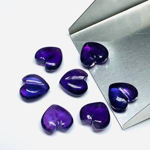 Piedra Preciosa de Amatista Púrpura 100% Natural en Forma de Corazón de 11 mm, Cristal Curativo para la Elaboración de Joyas - Product Image 3