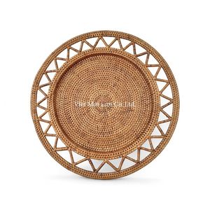 Plato de Carga de Ratán Natural Hecho a Mano por Artesanos Vietnamitas para una Decoración Elegante de Mesa de Comedor y Arreglo de Mesa - Product Image 1