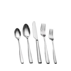 Nuevo juego de cubiertos plateados de acero inoxidable sostenible con mango cuadrado para el hogar y el juego de cubiertos de boda - Product Image 6