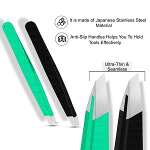 Pinzas resistentes para cejas de alta precisión, herramienta hecha a mano para dar forma a las cejas rebeldes para uso de belleza - Product Image 3