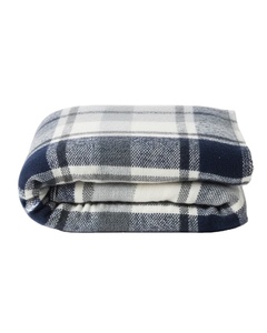 ROSEHANCOLLECTION Couverture en laine mélangée douce de qualité supérieure, motif écossais surdimensionné – Durable, légère, respirante et écologique - Product Image 1