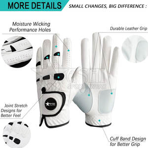 Guante de golf Cabretta Guante de golf ligero Premium Cuero genuino Equipo deportivo impermeable duradero de alta calidad - Product Image 2