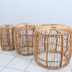 Wholesale Traditional 3-Piece Natural Rattan <b>Console</b>/Side <b>Table</b> Set Garden Furniture for Home Living Outdoor Hotels Living Rooms - Product Image 6