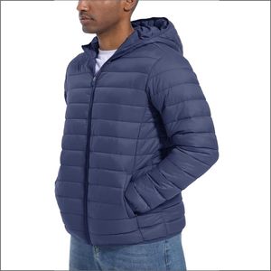 High Quality Lightweight Canvas Winter Puffer <b>Jacket</b> for Men Customizable Oversized Hooded Baggy <b>Quilted</b> Design Stand <b>Pattern</b> - Product Image 5
