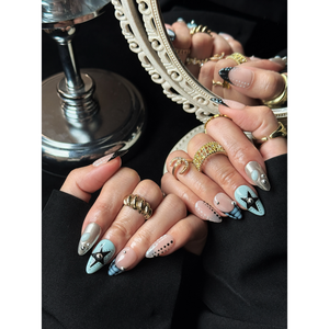 Uñas Postizas Blue <span class=keywords><strong>Silence</strong></span> en Tonos Azules Elegantes para Entusiastas del Nail Art - Product Image 2