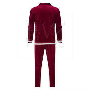 ชุดวอร์มผ้ากำมะหยี่สีทึบของผู้ชายชุดวอร์มผ้าคอตตอนแห้งเร็วระบายอากาศได้ดี2ชิ้นตามสั่งไซส์แฟชั่นสำหรับ100% - Product Image 6