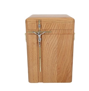 Wooden Cross <b>Urn</b> for Ashes Personalized for Funeral Cremation <b>Urn</b> for Human Ashes Engraved Natural <b>Casket</b> for Ashes Elegant <b>Urn</b> - Product Image 1