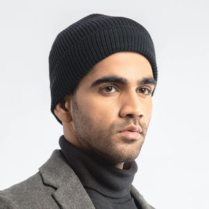 Gorro de punto de lana de invierno Unisex, gorro transpirable suave y cálido, gorros lisos de alta calidad para unisex, secado rápido, venta al por mayor de fábrica - Product Image 2