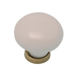 Pomolo in Porcellana Tondo con Base Figura 3 Mm.31 - Product Image 1