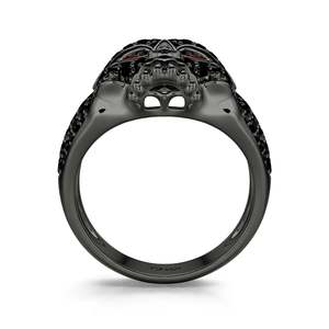 Anillo de Plata de Ley con Diseño de Calavera Jeulia la Guardiana para Aniversario - Product Image 3