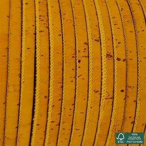 Cordón de corcho redondo amarillo superior - Product Image 2
