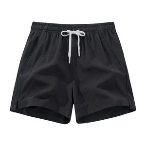 Pantalones cortos deportivos de calle para hombre, bolsillo con cremallera, logotipo personalizado, Jogger para correr, gimnasio, Fitness, baloncesto, teñido liso, atlético para redes - Product Image 2