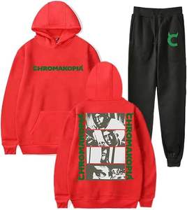 Ensemble de survêtement unisexe personnalisé 2024, écologique, imprimé, respirant, en polaire technique, pantalon à capuche, style hip-hop, décontracté, hiver - Product Image 3