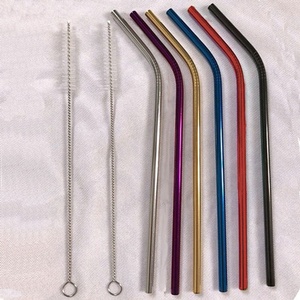 Eco-Friendly Reusable Stainless Steel Drinking <b>Straws</b> Colorful Party Favor Accessory Top OEM Food Grade Bar Accessory <b>Metal</b> - Product Image 2