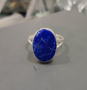 Lapis Gemstone <b>Ring</b> Jewelry For Women Silver Boho Style Jewelry 925 Sterling Silver Trending Handmade <b>Ring</b> Gift For Her - Product Image 3