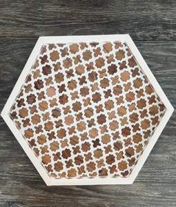 Bandeja de Madera con Incrustaciones de Nácar, Diseño Nuevo, para Servir Postres, Pasteles, Chocolate, Decoración para Ramadán y Eid Mubarak - Product Image 1