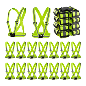 Vêtements de sécurité réfléchissants ajustables haute visibilité pour la route, gilet de course nocturne, bande de sécurité réfléchissante, ceinture de sécurité réfléchissante - Premium - Product Image 3