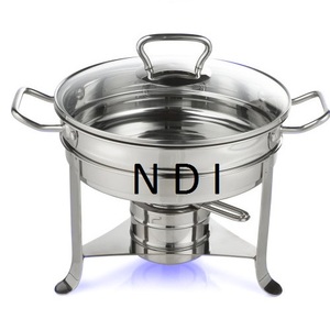 Réchaud à gaz en acier inoxydable avec support de brûleur-Serveur de buffet moderne pour service de nourriture chaude - Product Image 3