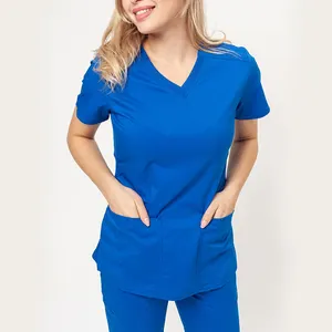 Hot Sale High Quality Custom Scrubs Sets Nurse Doctor Uniform Sets Tunic nursing scrubs top surgical uniform for men women
