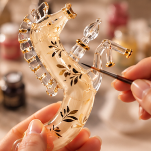 Flacon de parfum égyptien en verre en forme de cheval, peint à la main, récipient décoratif pour fragrance équine - Product Image 3