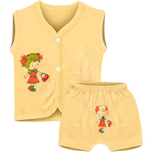 Collection Fantastique : Nouvel Ensemble Décontracté d'Été pour Garçons, 2 Pièces, en Coton Doux, Imprimé Animal, Pantalon Gaufré, Vêtements Courts Amples et Élégants - Product Image 2