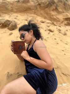 สมุดบันทึกการเดินทางแบบมีสายหนังแท้แบบดั้งเดิมพร้อมหินมีค่ากึ่งมีค่าสไตล์โบฮีเมียนแบบดั้งเดิม - Product Image 4