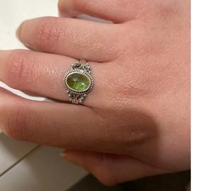 แหวนทัวร์มาลีนสีเขียว925เงินสเตอร์ลิงอัญมณีธรรมชาติดีไซน์เนอร์ทำด้วยมือเครื่องประดับที่สง่างามของขวัญครบรอบ - Product Image 1