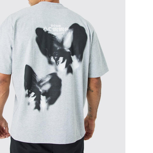 Camiseta de Verano para Hombre, Corte Holgado, Cuello Redondo, Ropa Deportiva, Algodón Premium, Fabricante de Ropa Urbana, Logotipo Personalizado, Talla Grande - Product Image 3