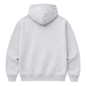 <b>Mens</b> Marl Grey Oversized Hoodie <b>Pullover</b> 50% Cotton 50% Polyester Drop Shoulder Streetwear Relaxed Fit Winter Sweatshirt - Product Image 2
