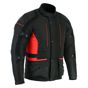 Men's Cordura Waterproof CE Armoured Protections Textile Printed Summer Windproof Black Motorcycle Jacket - Product Image 3