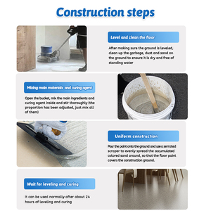 Self-Leveling <strong>Marble</strong> Effect Epoxy Floor Coating Wear Resistant Durable Colored Sand Paint Application Via Liquid PAINT - Product Image 5
