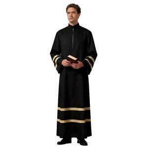 Robes de clergé OEM ODM, robe d'église avec broderie personnalisée, design de logo, haute qualité, respirant - Product Image 1