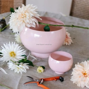 Tazón de bola de flores decorativo de Metal de excelente calidad para decoración de mesa de comedor, cuenco de flores de uso múltiple de Color rosa - Product Image 1