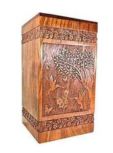 Urnas de cremación de madera modernas hechas a mano de estilo americano para hombre y mujer, recipientes funerarios decorativos para entierro, suministros funerarios Premium - Product Image 3