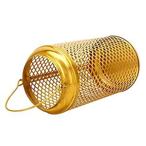 Lampe à sel ronde en métal enduit de poudre noire sculptée coquillage décoration de la maison artisanat naturel - Product Image 3