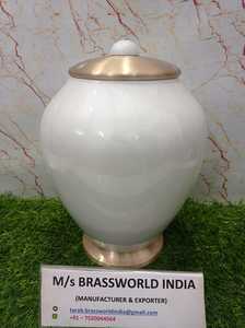 Brassworld-urna de Metal personalizada para cenizas, urna de cremación para adultos, Odyssey blanco - Product Image 2